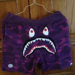 BAPE Purple Camouflage Shorts